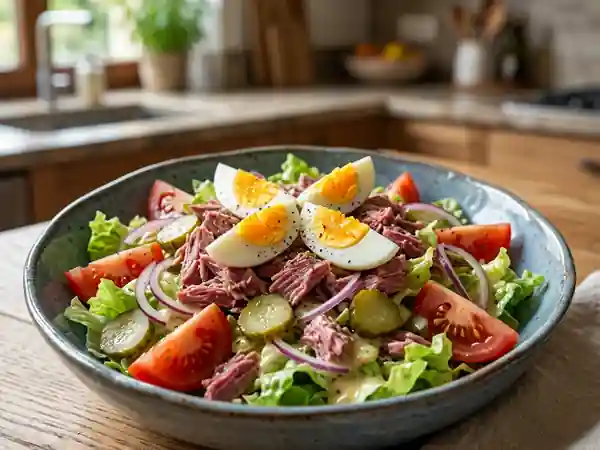 Salade au corned-beef croquante et acidulée - Photo de présentation