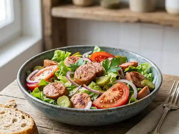 Salade de cervelas alsacienne et croquante - Photo de présentation