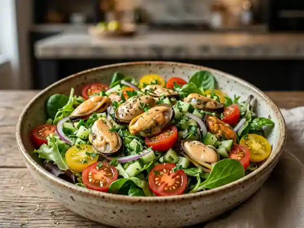 Salade fraîcheur aux moules et légumes croquants - Photo de présentation