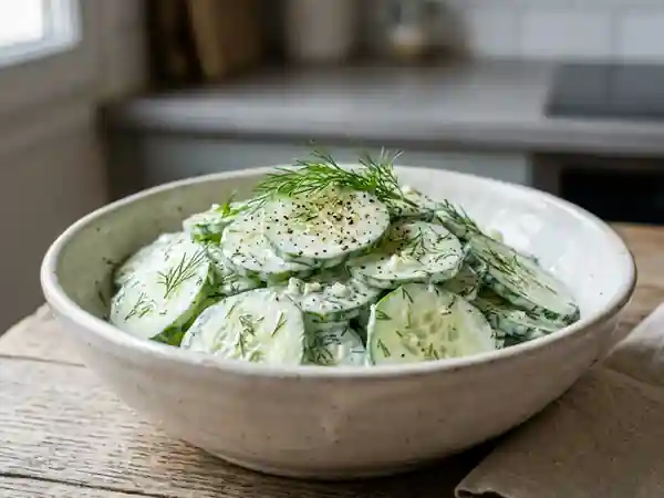 Salade fraîcheur de concombre façon père Landreau - Photo de présentation