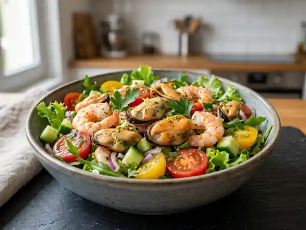 Salade Croquante aux Moules et Crevettes Citronnées - Photo de présentation