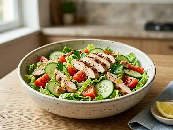 Salade fraîcheur de poulet en chiffonnade - Photo de présentation