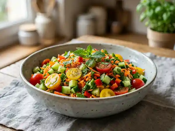 Salade Croquante au Concombre et Menthe Vive - Photo de présentation