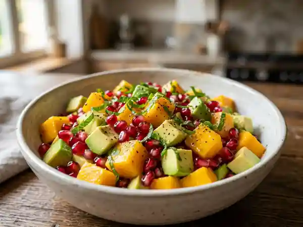 Salade fraîcheur mangue avocat grenade : recette vitaminée et gourmande - Photo de présentation