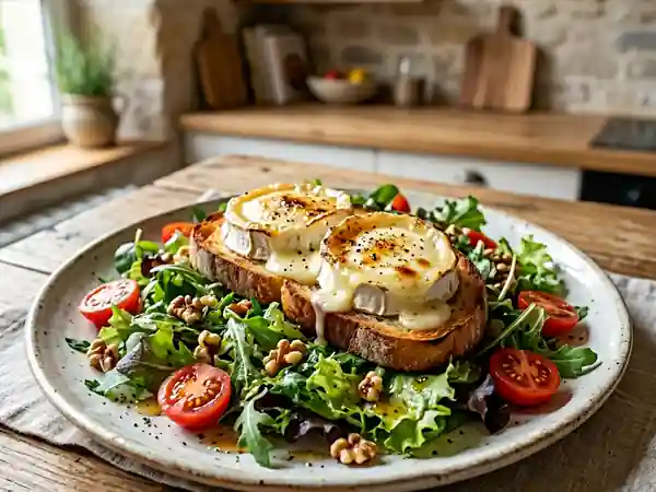 Salade Gourmande au Chèvre Chaud : Recette Facile et Savoureuse - Photo de présentation