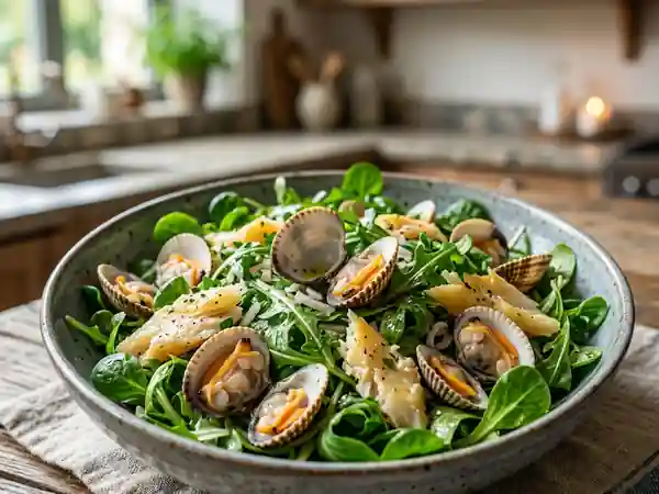 Salade gourmande aux coques et haddock fumé - Photo de présentation