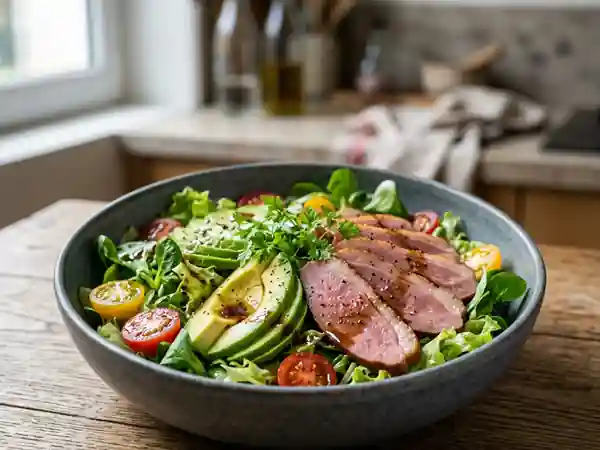 Salade d'avocat crémeuse au magret fumé - Photo de présentation