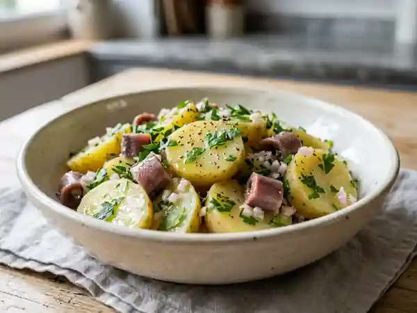 Salade de pommes de terre fondantes aux anchois - Photo de présentation