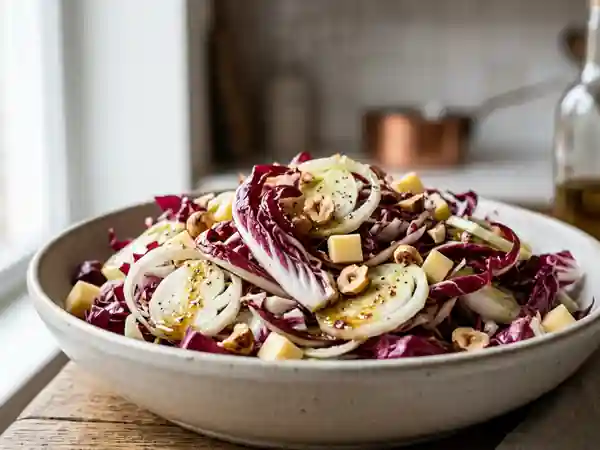 Endives et trévise au gouda, éclats de noisettes - Photo de présentation