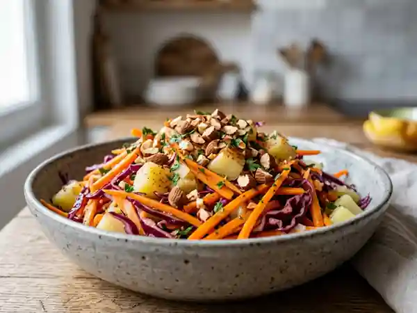 Salade hivernale croquante amandes et paprika - Photo de présentation