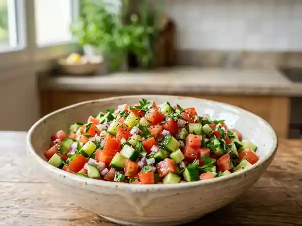 Salade Israélienne Fraîche et Colorée - Photo de présentation