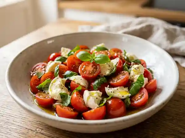 Tomates Mozzarella au Basilic Frais - Photo de présentation