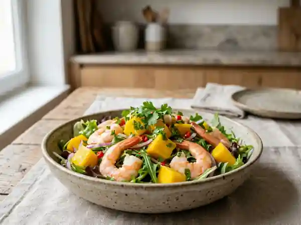 Salade mangue-crevette : fraîcheur exotique - Photo de présentation