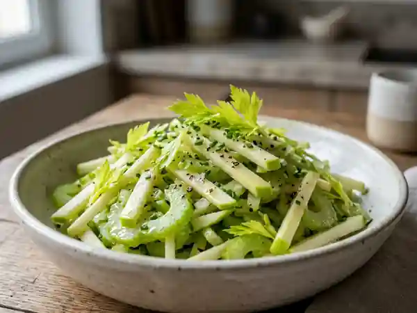 Salade minceur croquante au céleri et pomme verte - Photo de présentation