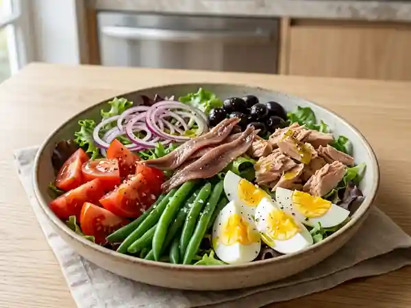 Salade niçoise croquante et ensoleillée - Photo de présentation
