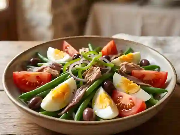 Salade Niçoise ensoleillée - Photo de présentation