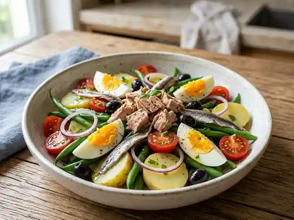 Salade niçoise traditionnelle : recette complète et gourmande - Photo de présentation