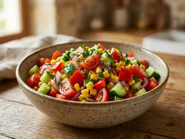 Salade paysanne croquante aux légumes du jardin - Photo de présentation