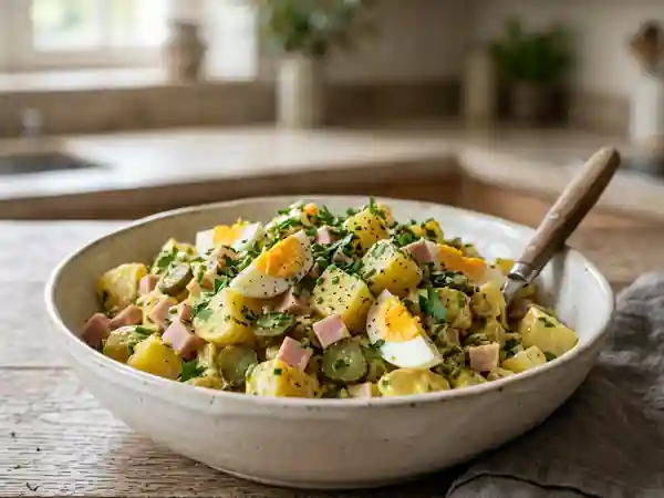 Salade Piémontaise au Curry et Herbes Fraîches - Photo de présentation