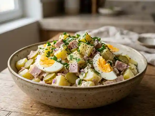 Salade piémontaise traditionnelle italienne : recette facile et gourmande - Photo de présentation
