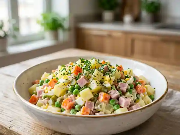 Salade russe traditionnelle des Cantons de l'Est en Belgique - Photo de présentation