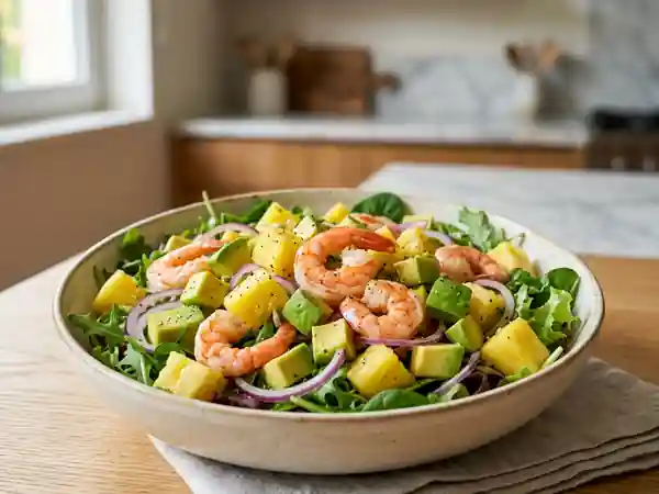 Soleil d'Hawaï : Crevettes et Ananas Acidulé - Photo de présentation