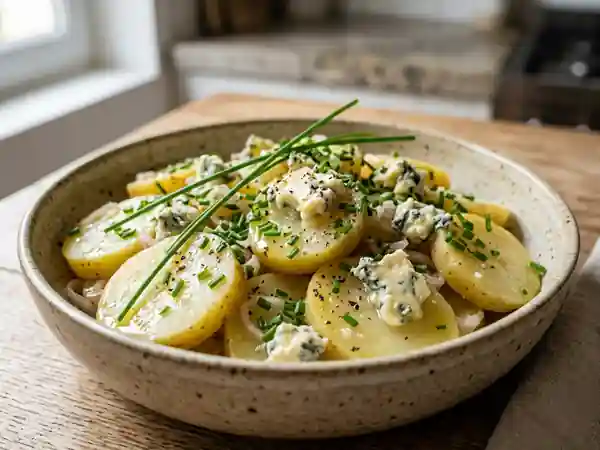 Salade tiède de pommes de terre au Saint-Agur crémeux - Photo de présentation