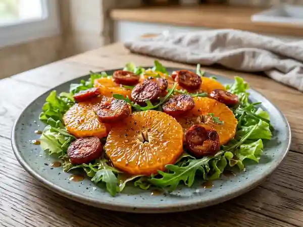 Salade d'oranges et chorizo croustillant - Photo de présentation