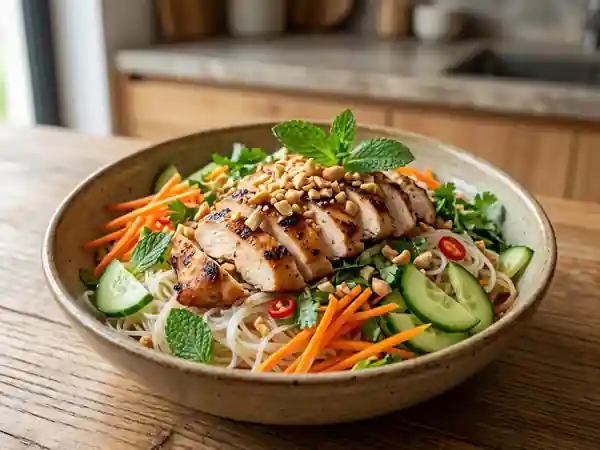 Salade vietnamienne fraîche et croquante aux saveurs authentiques - Photo de présentation