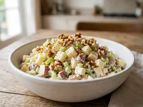 Salade Waldorf Classique : Recette Fraîche et Gourmande - Photo de présentation