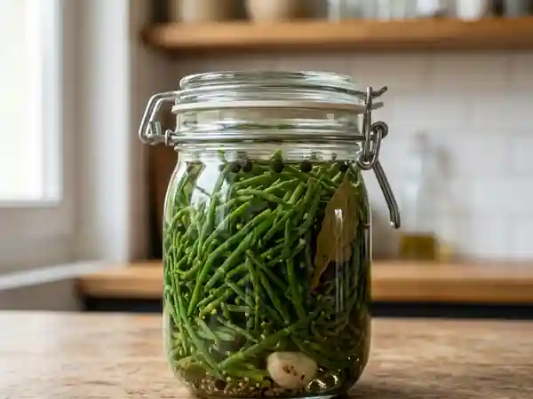 Salicorne marinée au vinaigre : recette facile et savoureuse - Photo de présentation