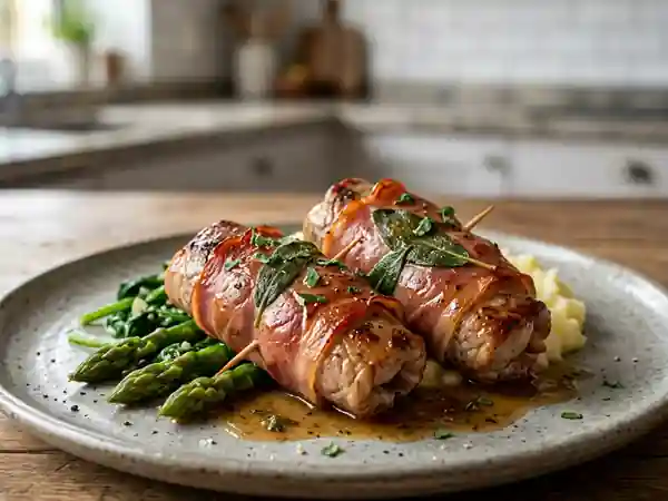 Saltimbocca fondant au jambon et sauge - Photo de présentation