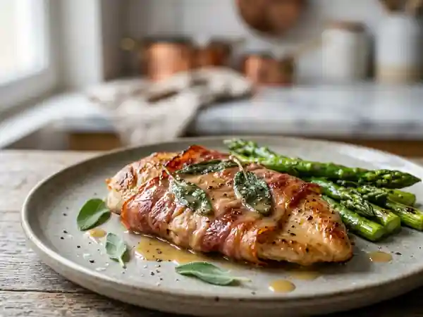 Saltimbocca de dinde au jambon et sauge - Photo de présentation