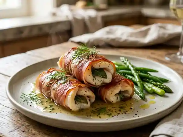 Saltimbocca de sole au jambon croustillant - Photo de présentation