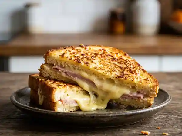 Croque-Monsieur fondant à la raclette - Photo de présentation