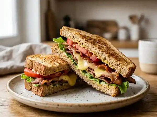 Sandwich Bacon Croustillant et Cheddar Fondu - Photo de présentation