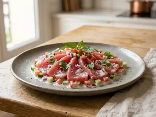 Sashimi de poisson à la tahitienne : recette fraîche et exotique - Photo de présentation