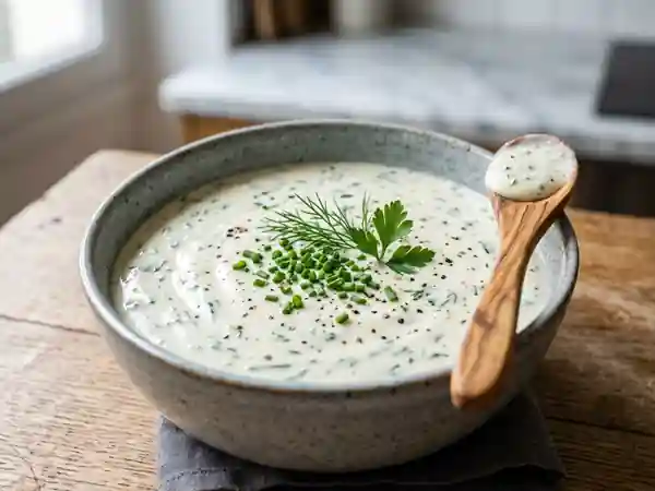 Sauce aigre aux herbes fraîches facile et rapide - Photo de présentation