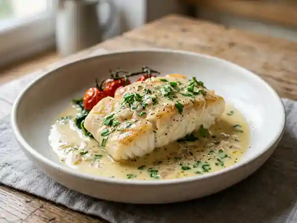 Sauce au beurre onctueuse pour poisson blanc : recette facile et rapide - Photo de présentation