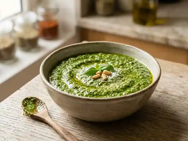 Sauce au pistou maison : recette facile et savoureuse - Photo de présentation