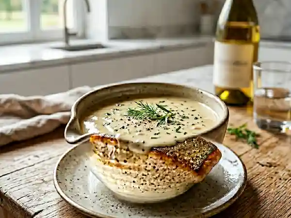 Sauce Onctueuse au Vin Blanc et Échalotes - Photo de présentation