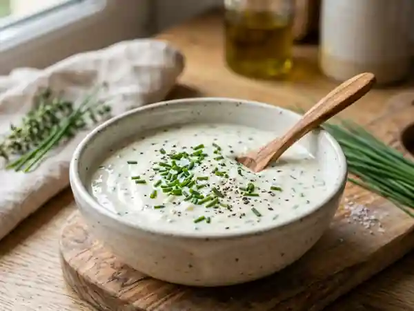 Sauce au yaourt fraîche et onctueuse pour accompagner vos plats - Photo de présentation