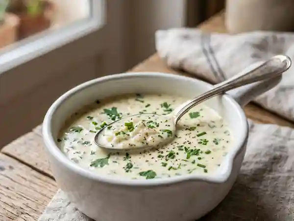Sauce aux herbes fraîches et échalotes pour accompagner vos plats - Photo de présentation