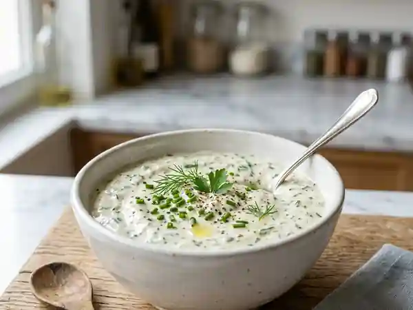 Sauce Crémeuse aux Trois Herbes Fraîches - Photo de présentation