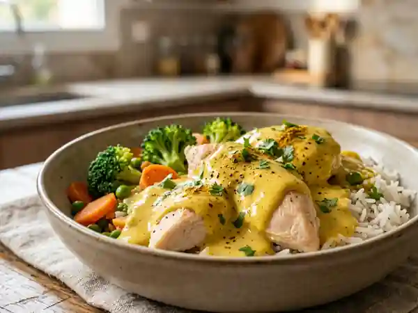 Sauce Curry Soyeuse et Parfumée - Photo de présentation