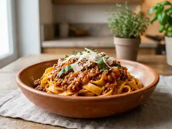Bolognaise fondante au vin rouge et lait - Photo de présentation