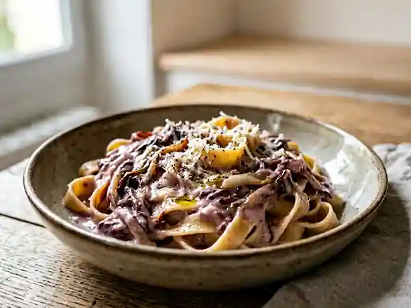 Sauce Radicchio Crémeuse au Parmesan - Photo de présentation
