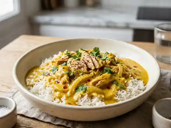 Sauce onctueuse au thon et curry - Photo de présentation