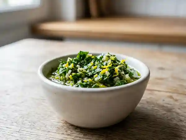 Sauce Gremolata Maison : La Recette Fraîche et Parfumée - Photo de présentation
