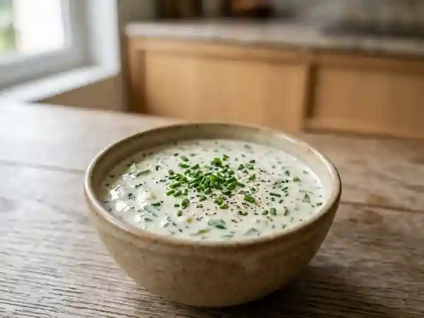 Sauce onctueuse au yaourt et herbes fraîches - Photo de présentation